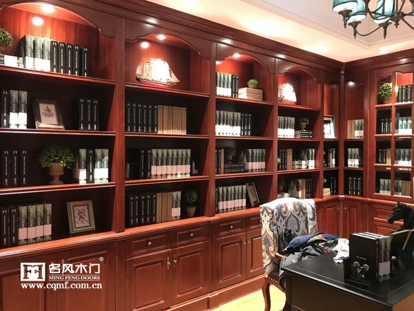 重庆名风木门：整装展厅书房高端大气