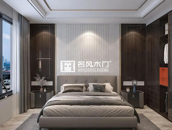 重庆名风木门：卧室床头背景墙